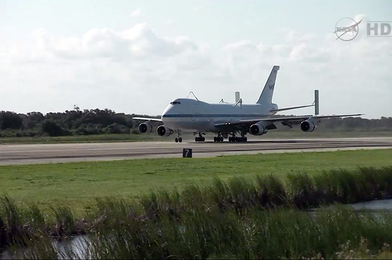 NASA Jumbo Jet Arrives in Fla. for Final Space Shuttle Ferry Flight